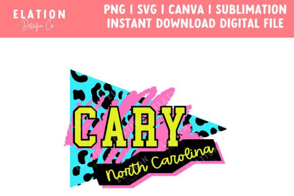Cary North Carolina Retro 80s Svg Png Review