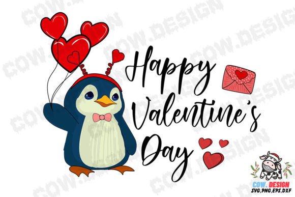 Happy Valentine s Day Penguin with Heart Review