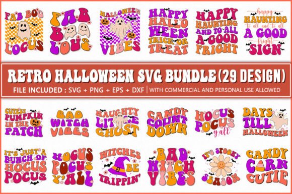 Retro Halloween SVG, Huge PNG Bundle Review