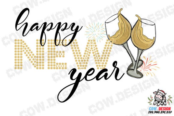 Wine Happy New Year 2023 Sublimation Design Review